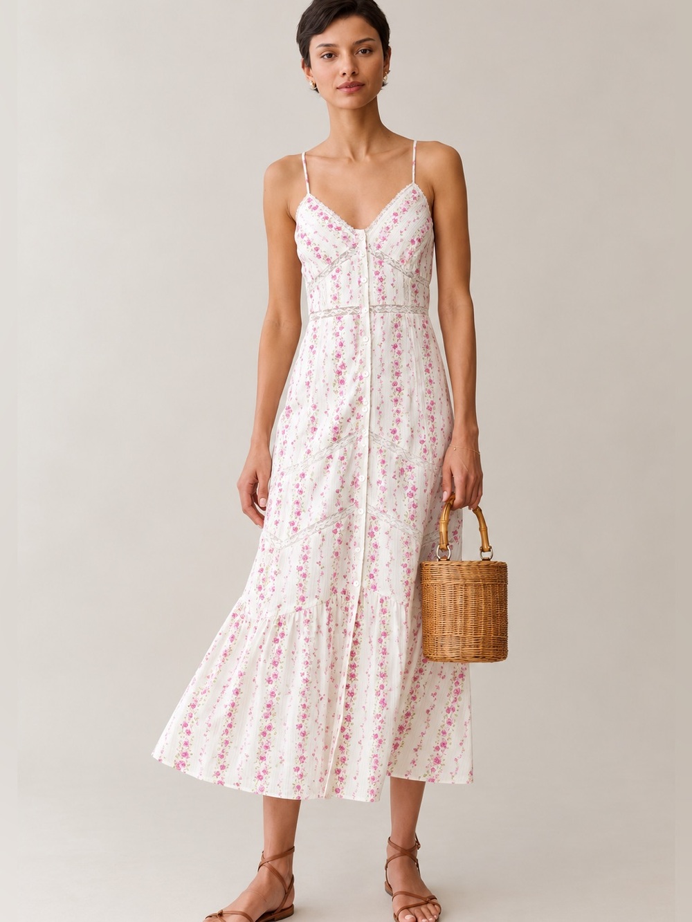 NWT Sorella  Jacey Cotton Floral Few Moda Heirloom Bloom Dress 2